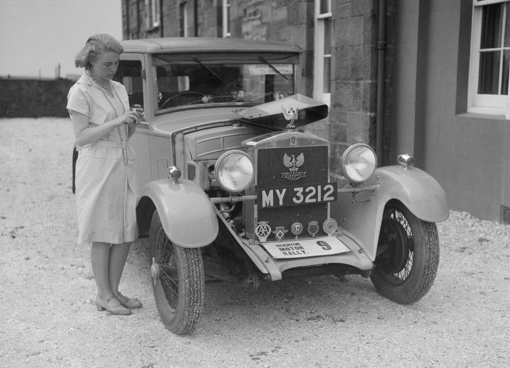 Detail of Bianchi saloon of Kitty Brunell at the B&HMC Brighton Motor Rally, 1930 by Bill Brunell