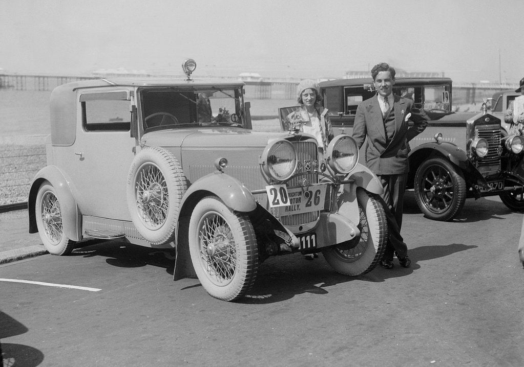 Detail of Alvis of Henken Widengren at the B&HMC Brighton Motor Rally, Brighton, Sussex, 1930 by Bill Brunell