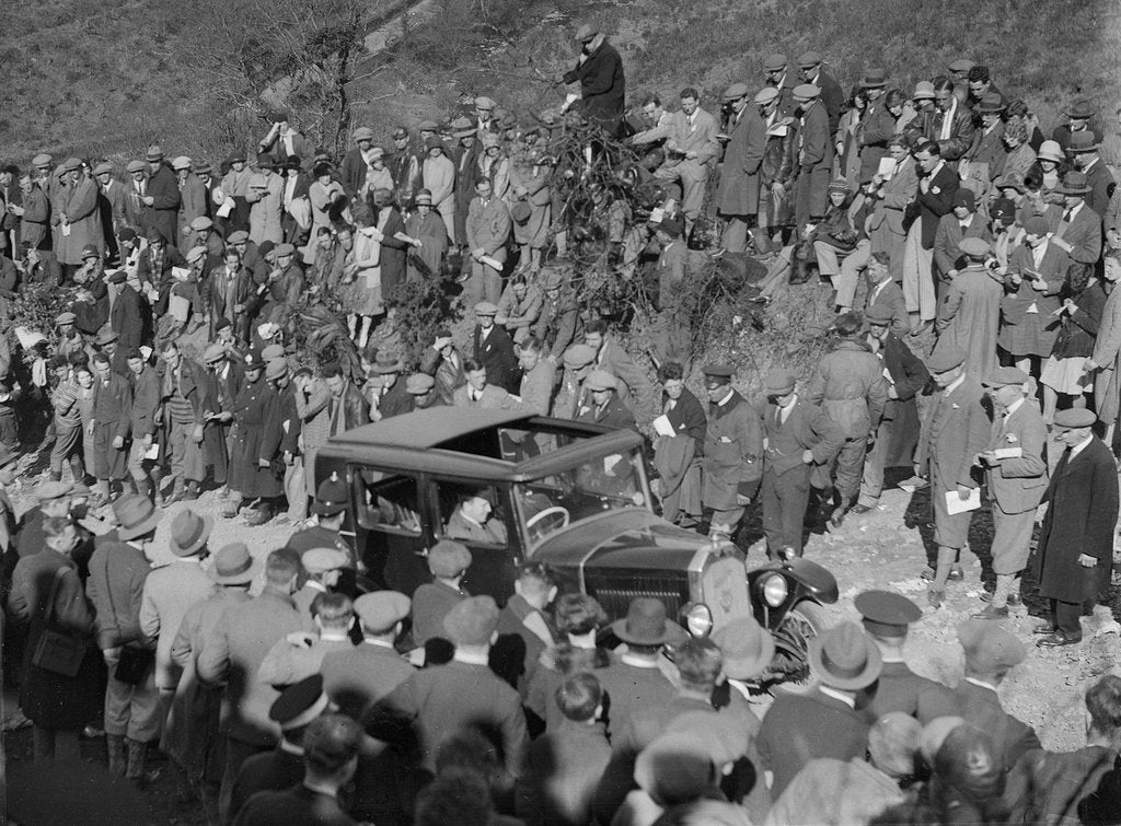 Detail of Swift competing in the MCC Lands End Trial, Beggars Roost, Devon, 1929 by Bill Brunell