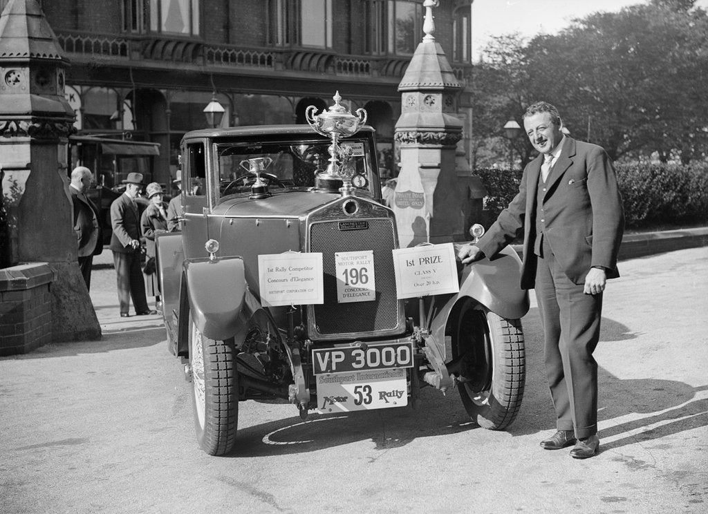 Detail of Lanchester Straight Eight of A Millership at the Southport Rally, 1928 by Bill Brunell