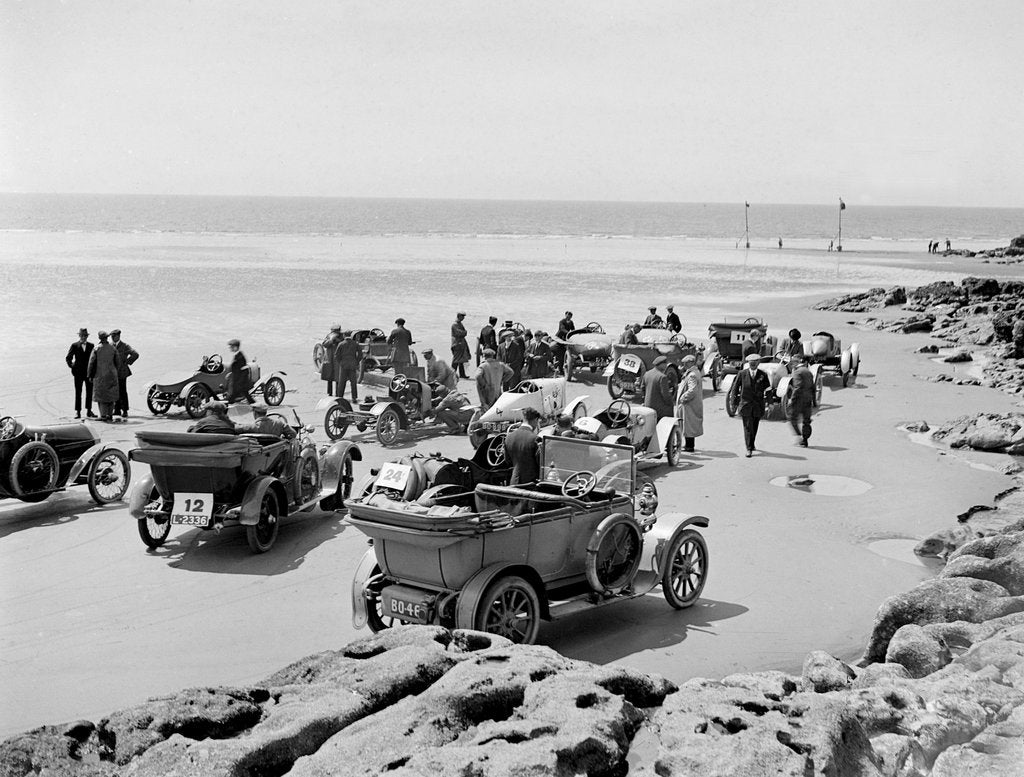 Detail of Cars at Porthcawl Speed Trials, Wales, early 1920s by Bill Brunell