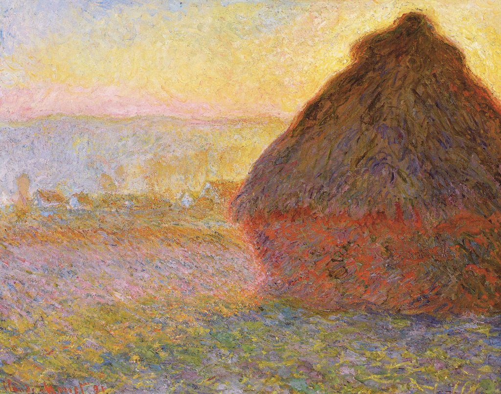 Detail of Grainstack (Sunset), 1891 by Anonymous
