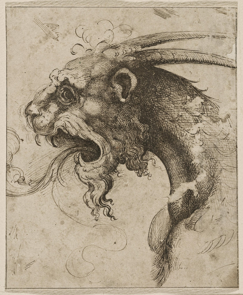 Detail of Head of a Chimera by Anonymous