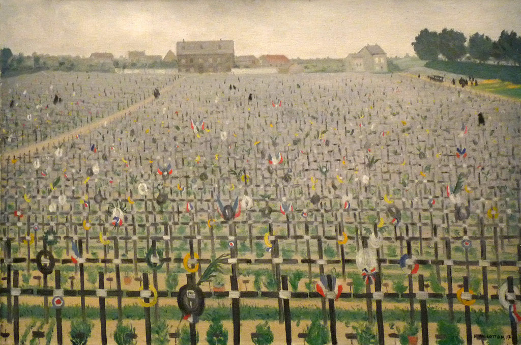 Detail of Military cemetery at Châlons-sur-Marne, 1917 by Anonymous
