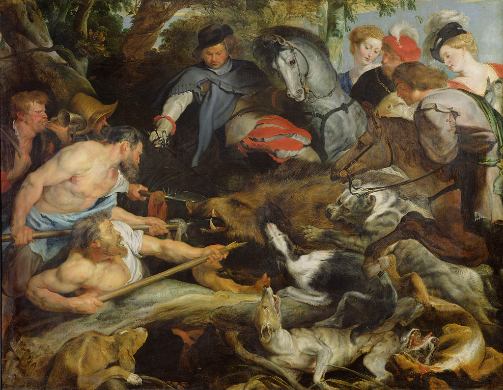 Detail of The Wild Boar Hunt, ca 1616 by Anonymous