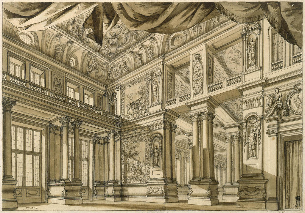 Detail of Set design for the Opera Scipione (Scipio) by George Frideric Handel, 18th century by Anonymous