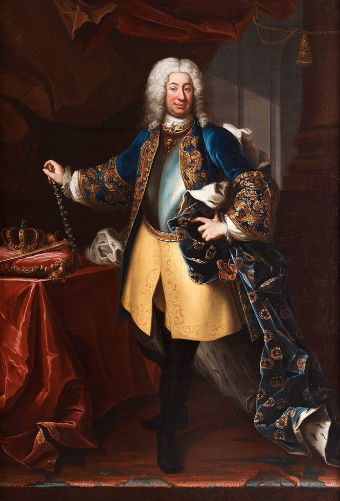 Detail of Portrait of King Frederick I of Sweden, ca 1730 by Anonymous