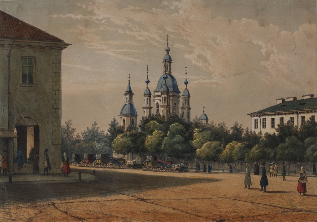 Detail of The Saint Andrews Cathedral in Saint Petersburg, c.1833 by Anonymous