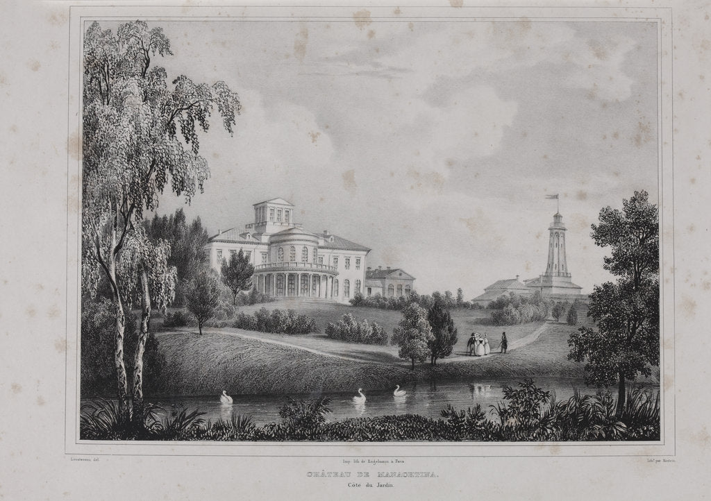 Detail of Osinovaya Roshcha Manor near Saint Petersburg, 1833 by Anonymous