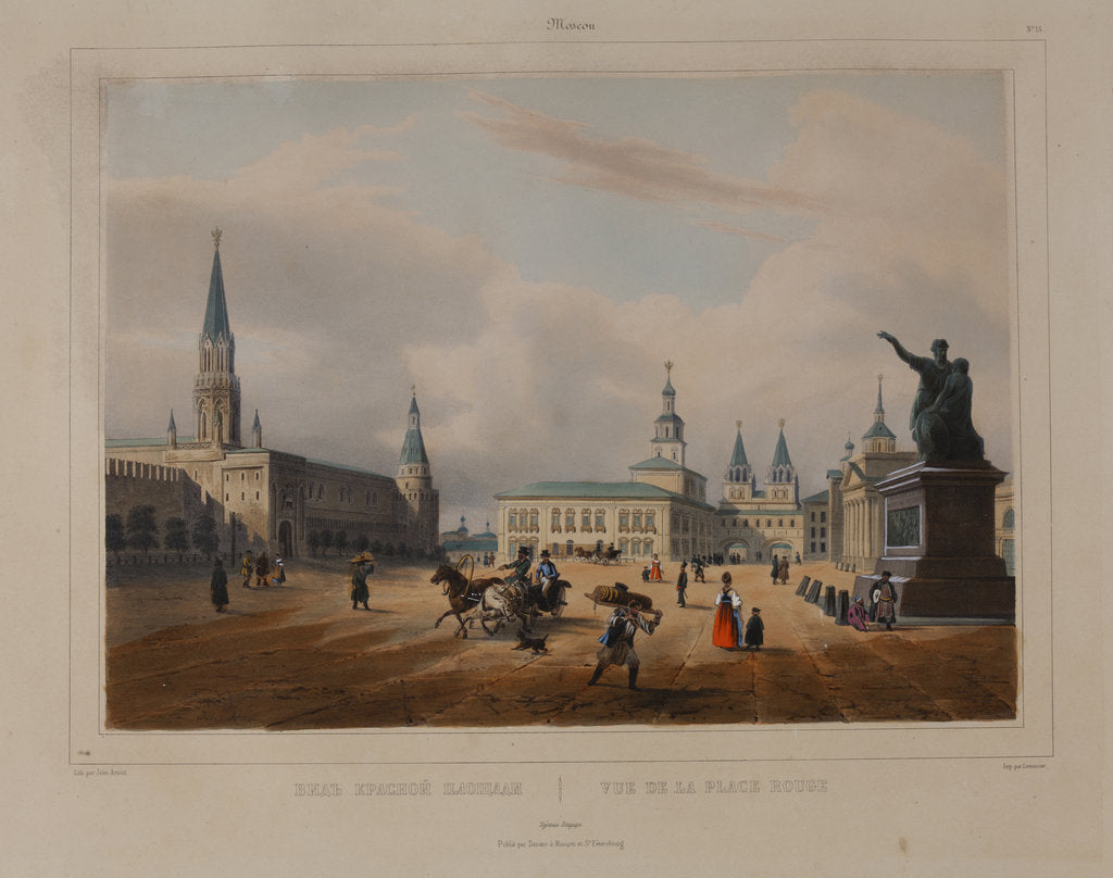 Detail of The Red Square in Moscow, 1840s by Anonymous