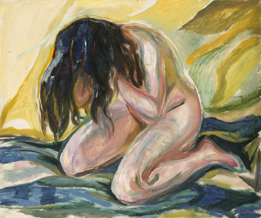 Detail of Kneeling Female Nude, 1919 by Anonymous