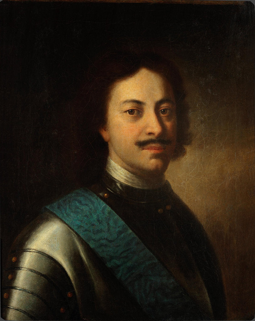 Detail of Portrait of Emperor Peter I the Great, First third of 18th cen by Anonymous
