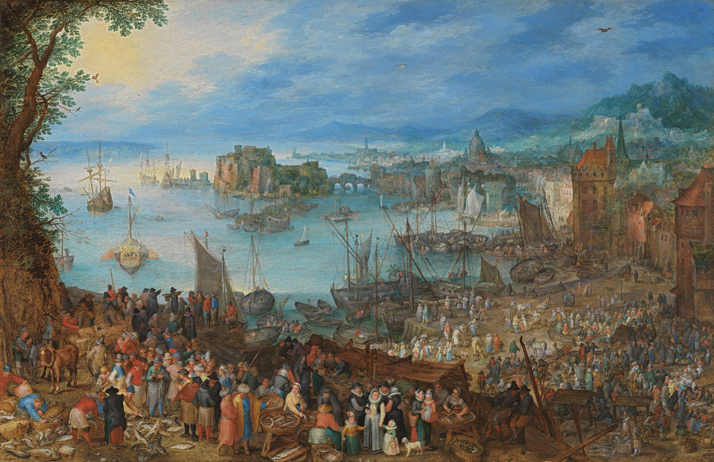 Detail of Great Fish Market, 1603 by Anonymous