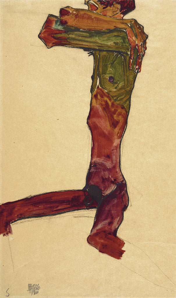 Detail of Male Nude, 1910 by Anonymous