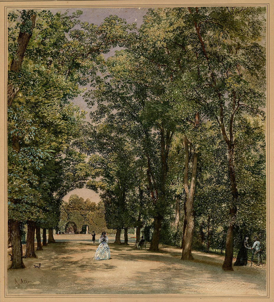 Detail of Avenue in the Schönbrunn palace park, ca 1871-1874 by Anonymous