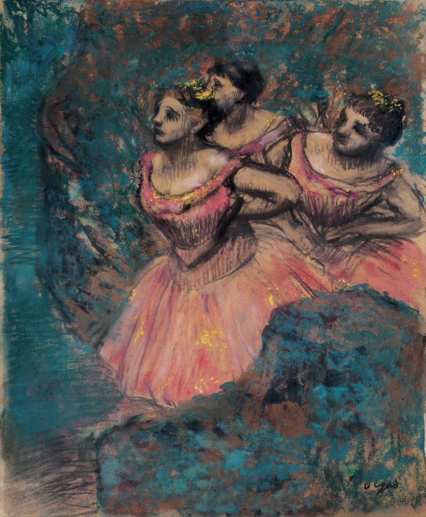 Detail of Three Dancers in Red, 1896 by Anonymous