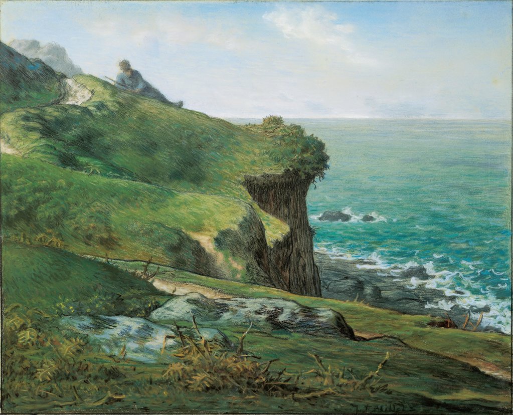 Detail of Cliffs at Gréville, 1871 by Anonymous