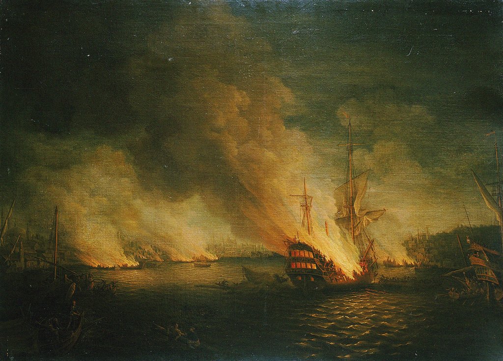 Detail of Sir John Thomas Duckworths action in the Dardanelles, 19 February 1807 by Anonymous