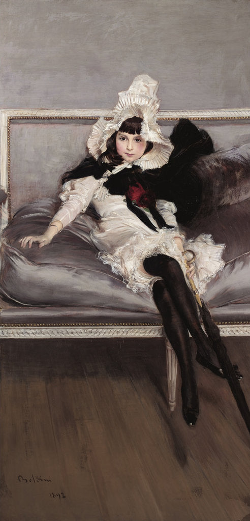 Detail of Portrait of Giovinetta Errazuriz, 1892 by Anonymous