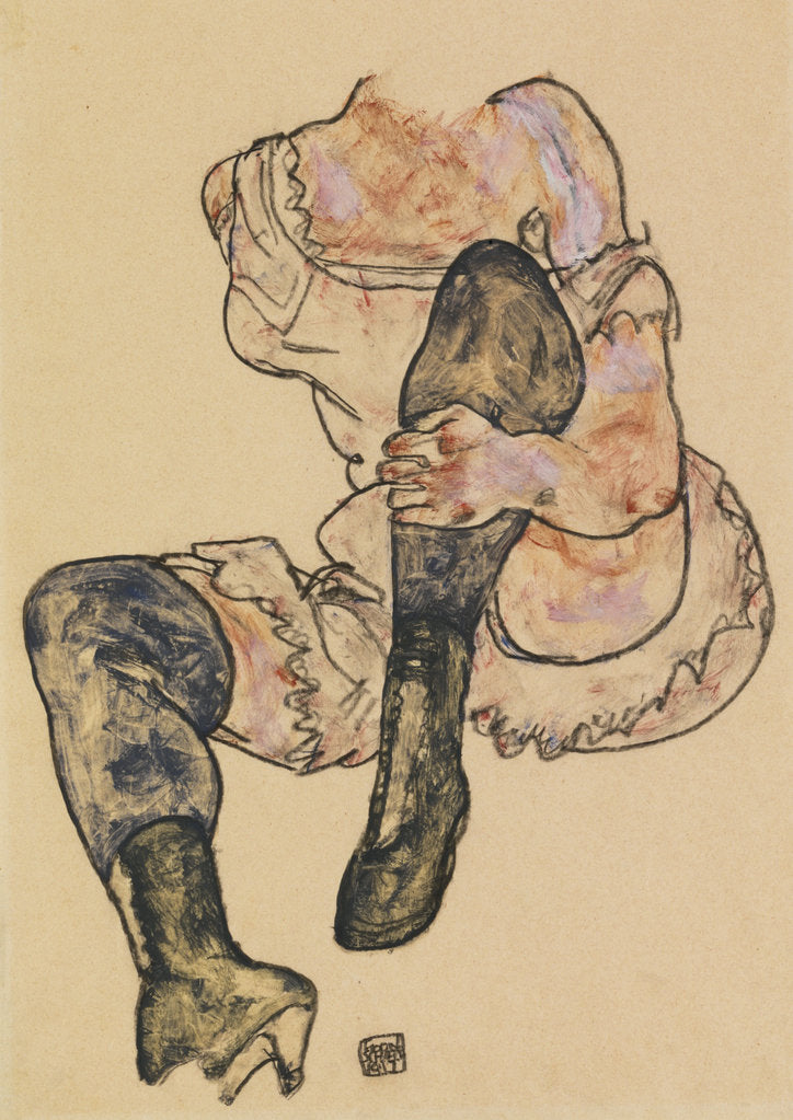 Detail of Seated Woman with Bent Left Leg (Torso), c. 1917 by Anonymous