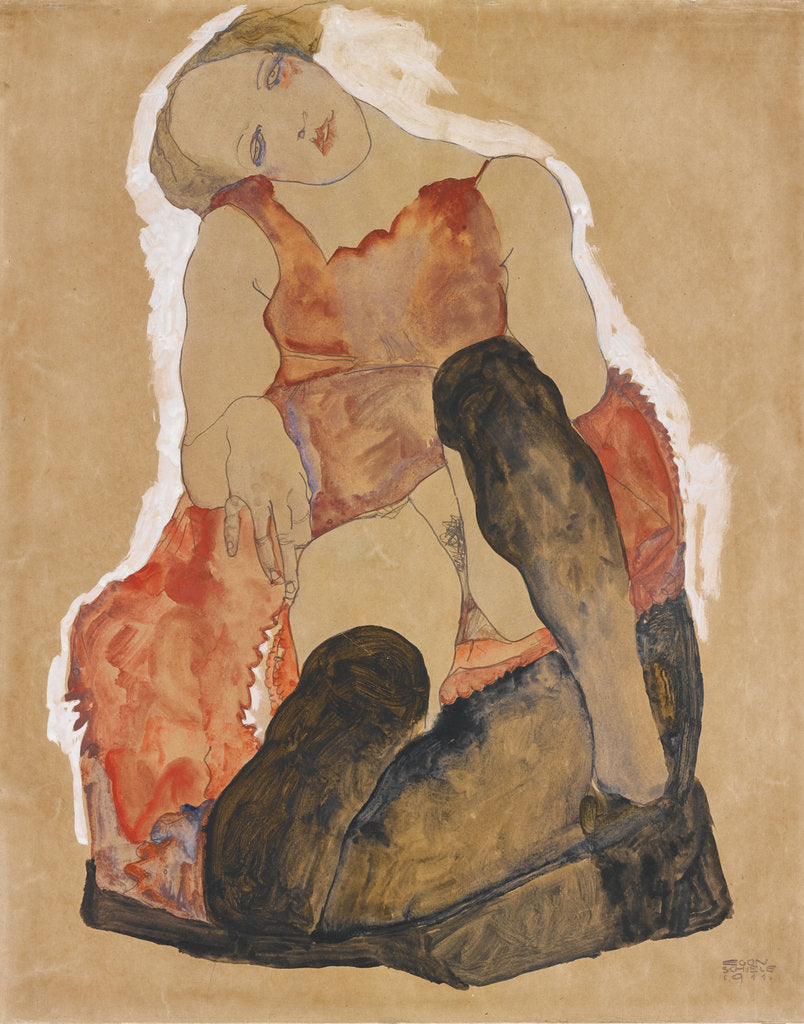 Detail of Girl with black stockings, 1911 by Anonymous