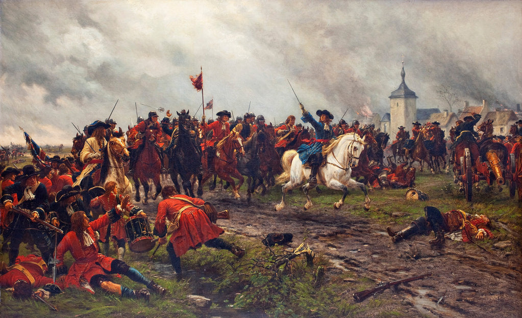 Detail of William III of England at the Battle of the Boyne by Anonymous