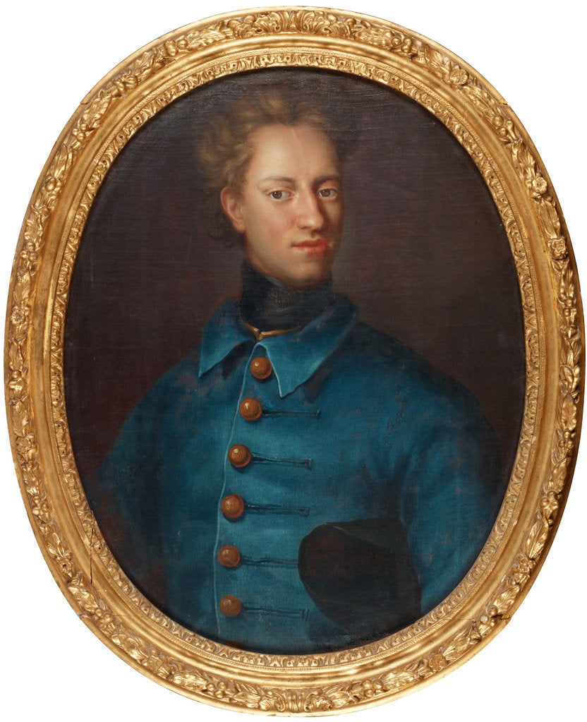 Detail of Portrait of the King Charles XII of Sweden by Anonymous