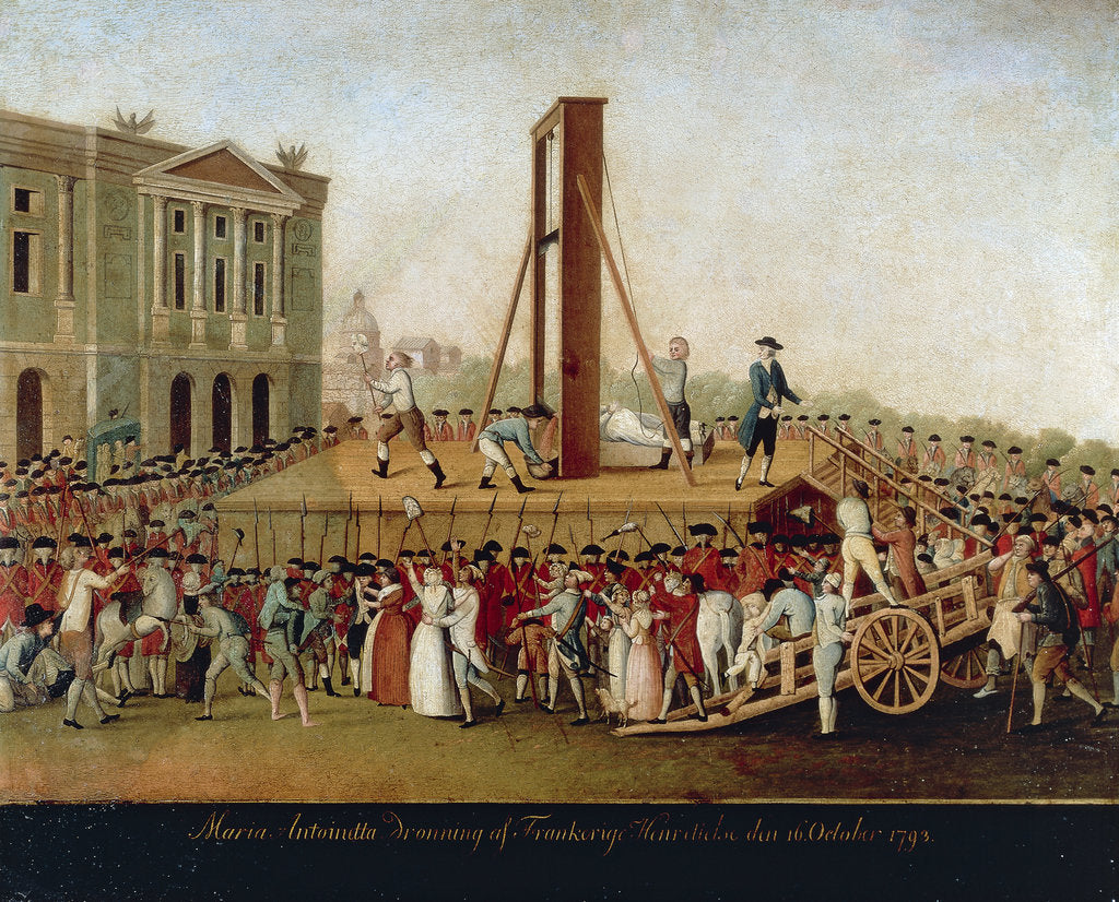 Detail of The Execution of Marie Antoinette on October 16, 1793, Late 18th cent by Anonymous