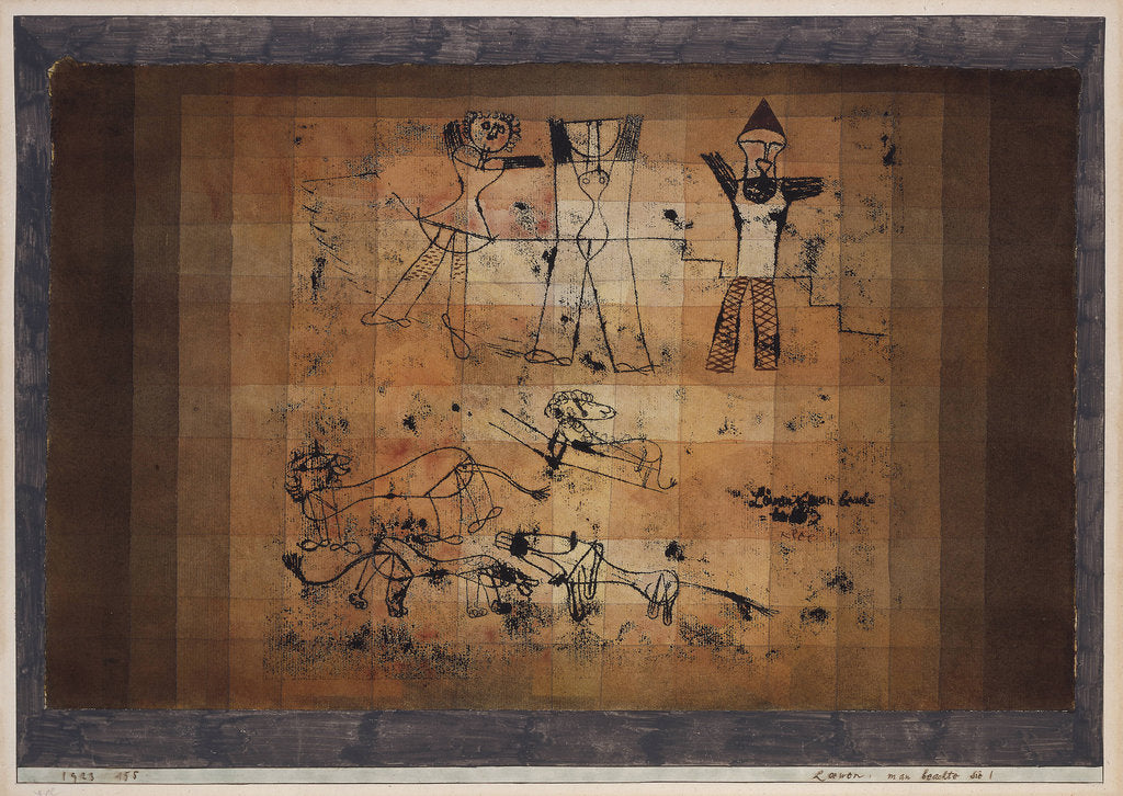 Detail of Lions, attention please!, 1923 by Anonymous