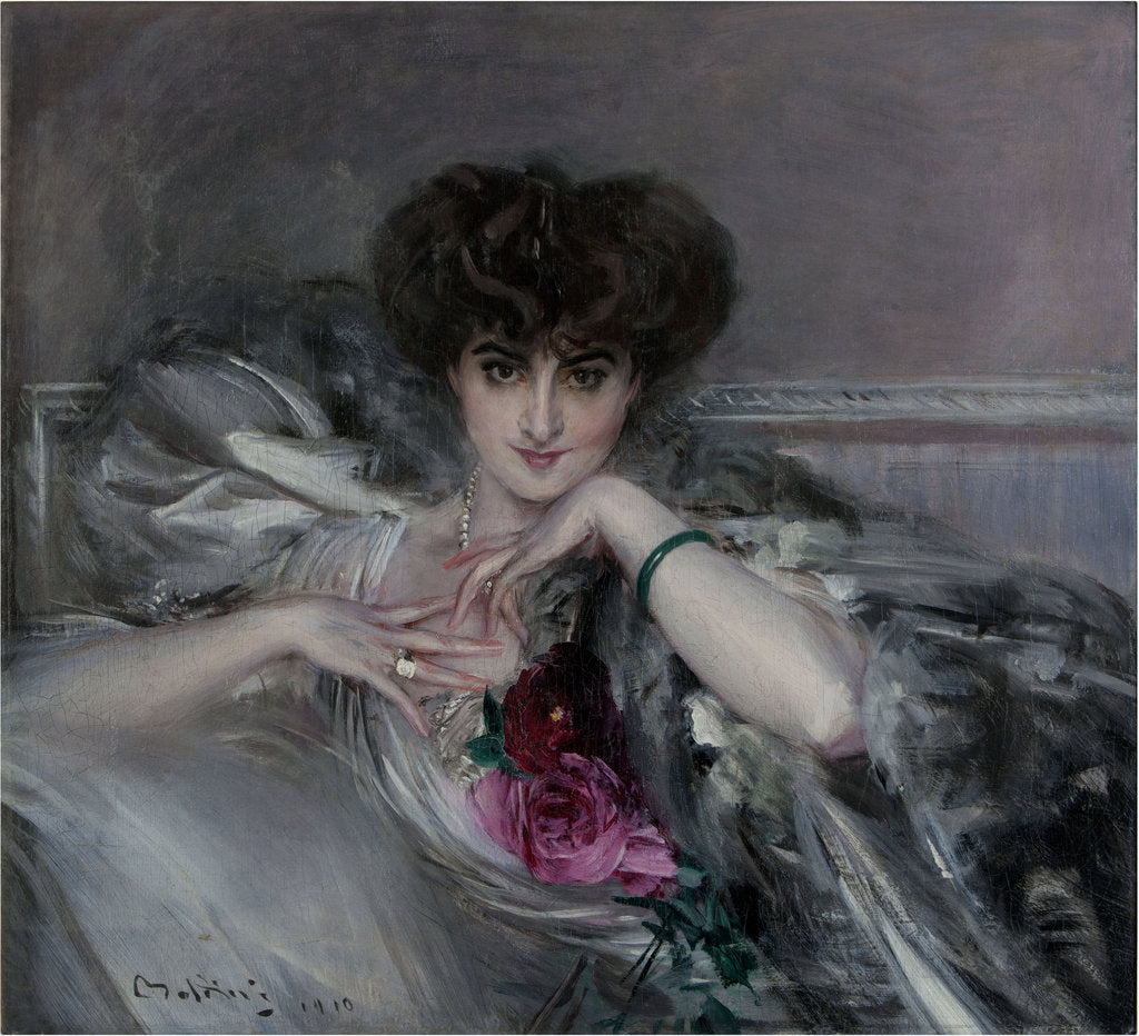Detail of Princess Catherine Radziwill, née Katarzyna Rzewuska, 1910 by Anonymous