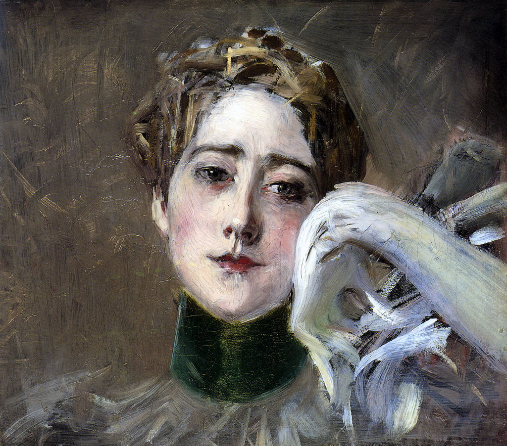 Detail of Portrait of Countess of Isenburg-Birstein, 1898 by Anonymous