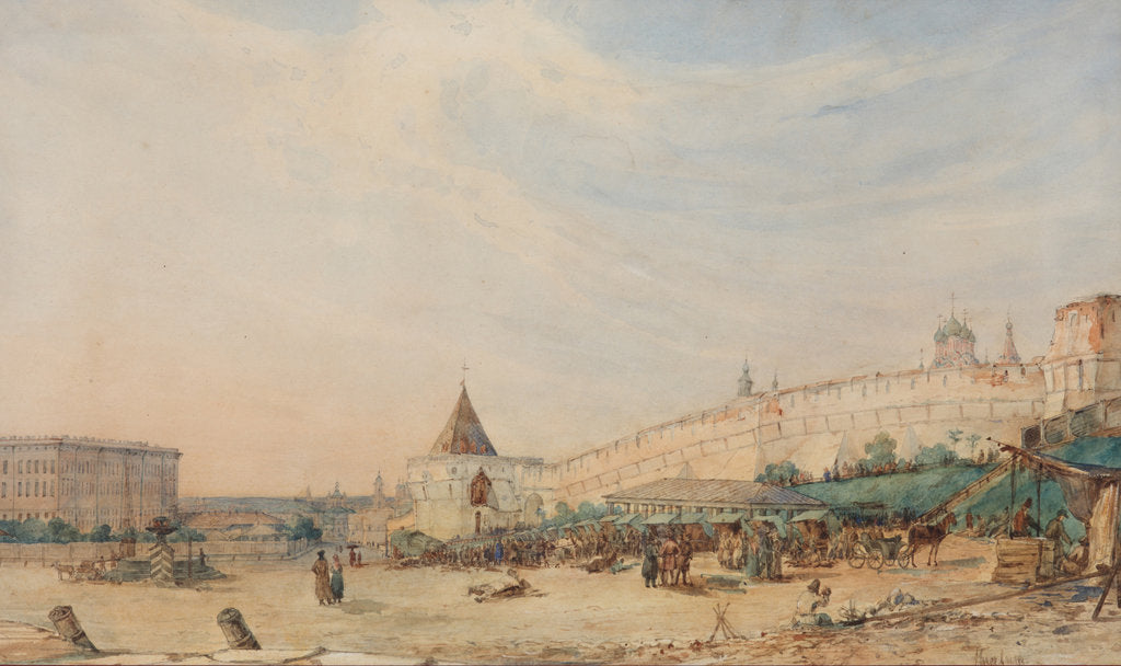Detail of View of the Kitay-gorod in Moscow, 1850-1860s by Anonymous