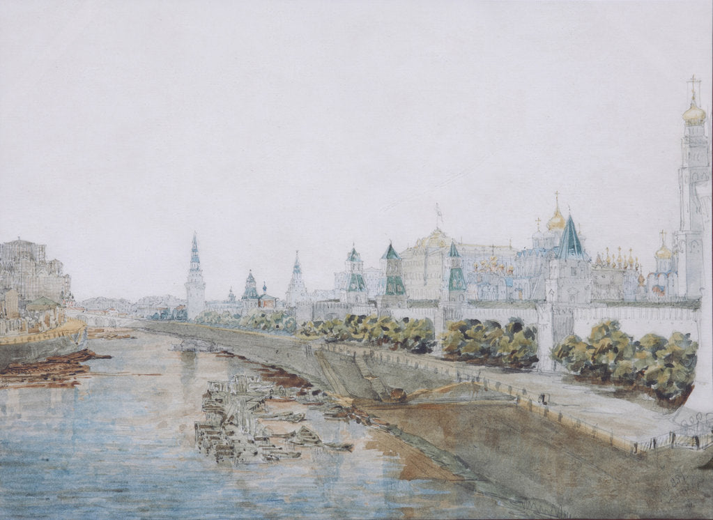 Detail of View of the Kremlin from the Moskvoretsky Bridge, 1851 by Anonymous