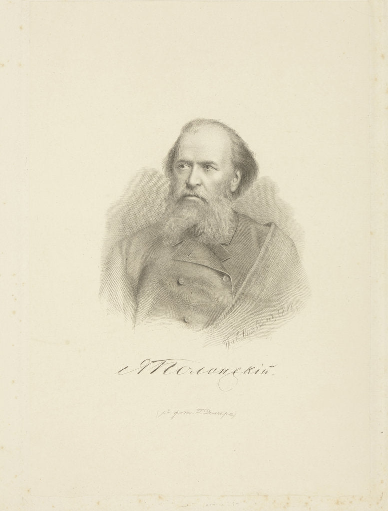 Detail of Portrait of the poet Yakov Polonsky, 1886 by Anonymous