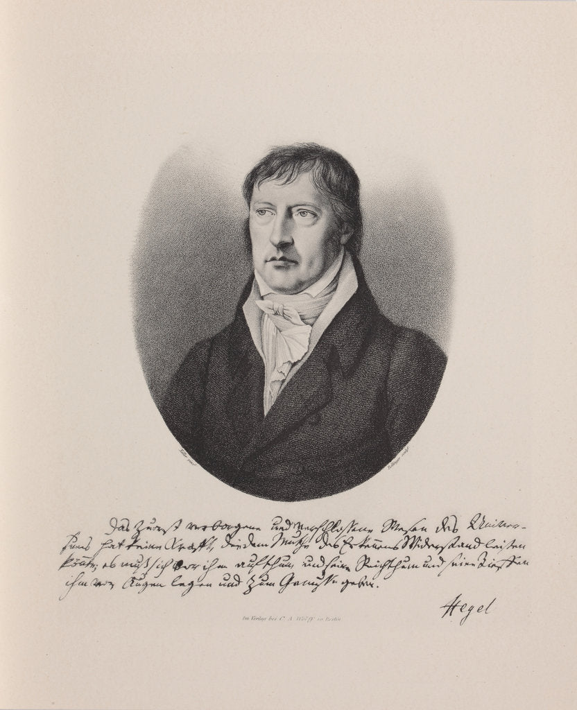 Detail of Georg Wilhelm Friedrich Hegel by Anonymous