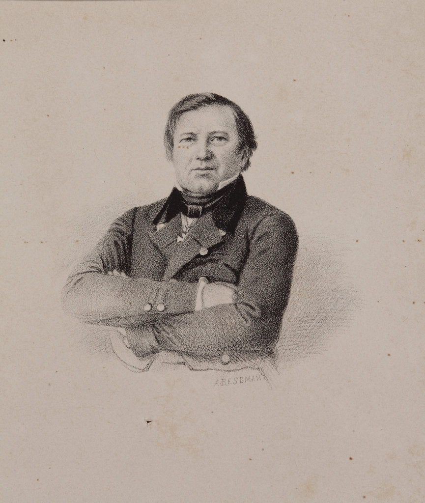 Detail of Portrait of the Philosopher Ivan Ivanovich Davydov, 1840s by Anonymous