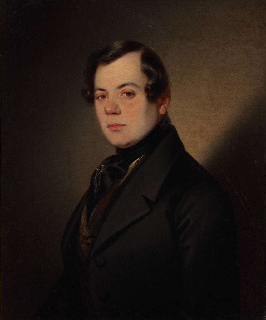 Detail of Portrait of the poet Vladimir Grigoryevich Benediktov, Early 1840s by Anonymous