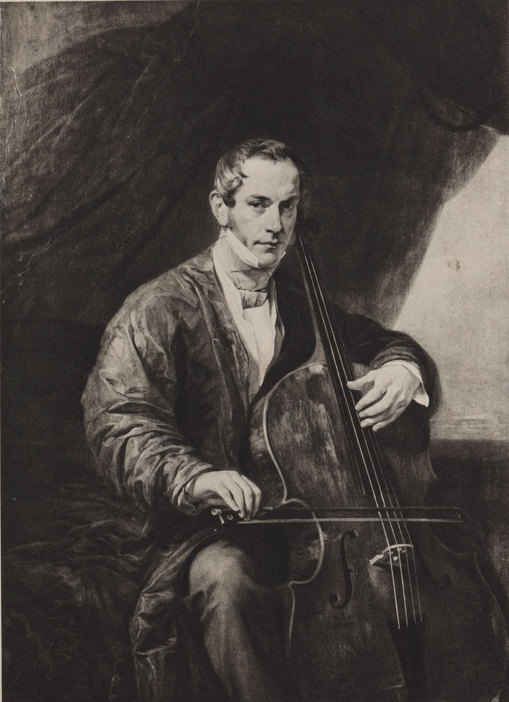 Detail of Portrait of Count Matvey Yuryevich Vilyegorsky with Cello (nach K, Briullow), 1904 by Anonymous