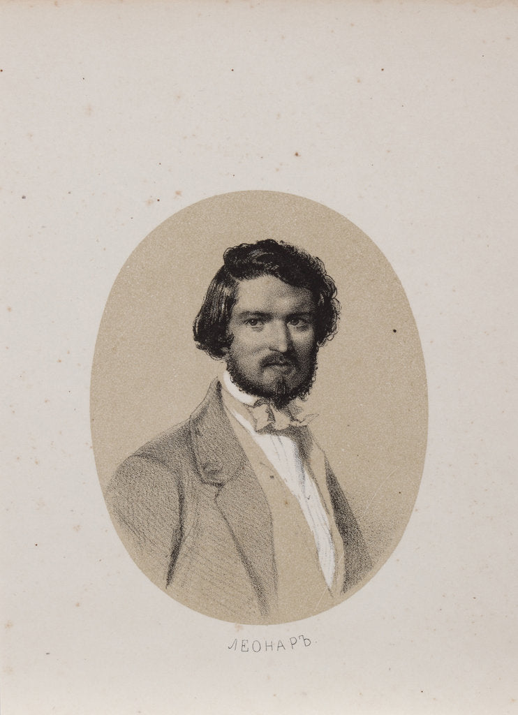 Detail of Portrait of the composer Hubert Léonard, 1853 by Anonymous