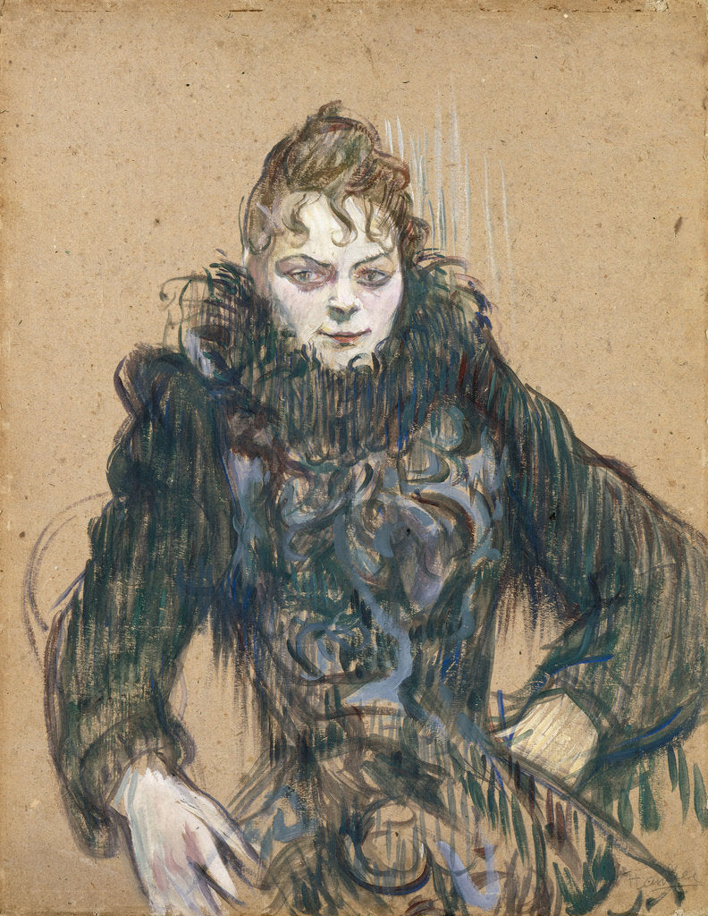 Detail of Woman with a Black Boa, 1892 by Anonymous