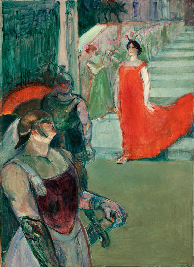 Detail of The Opera Messalina at Bordeaux (Messaline descend lescalier bordé de figurants), 1901 by Anonymous