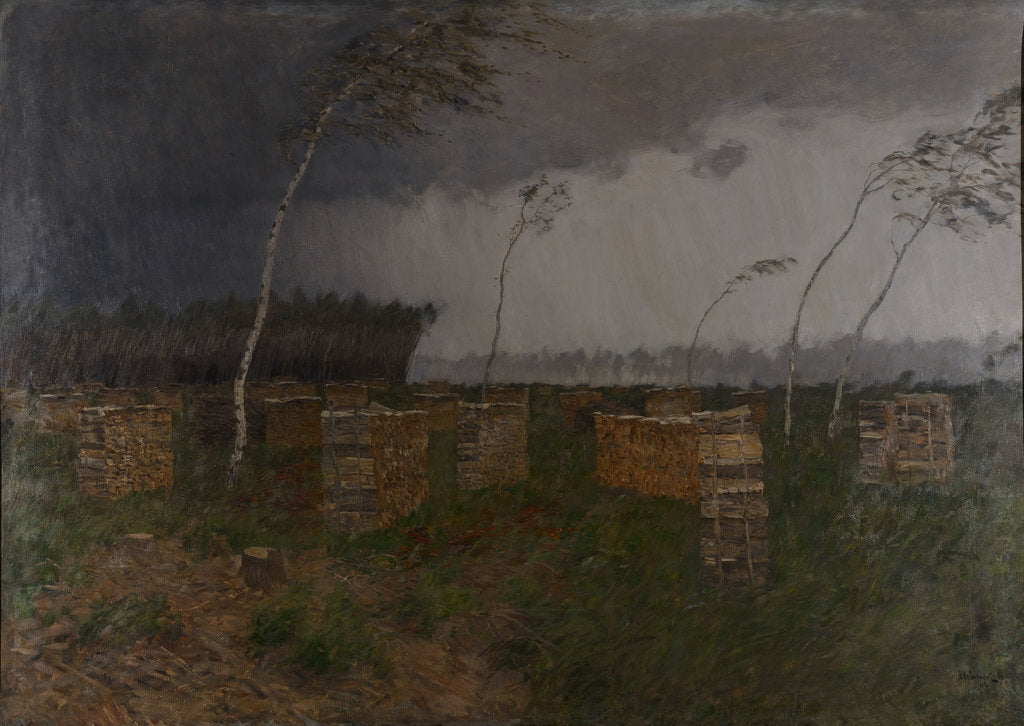 Detail of Storm, Rain, 1899 by Anonymous
