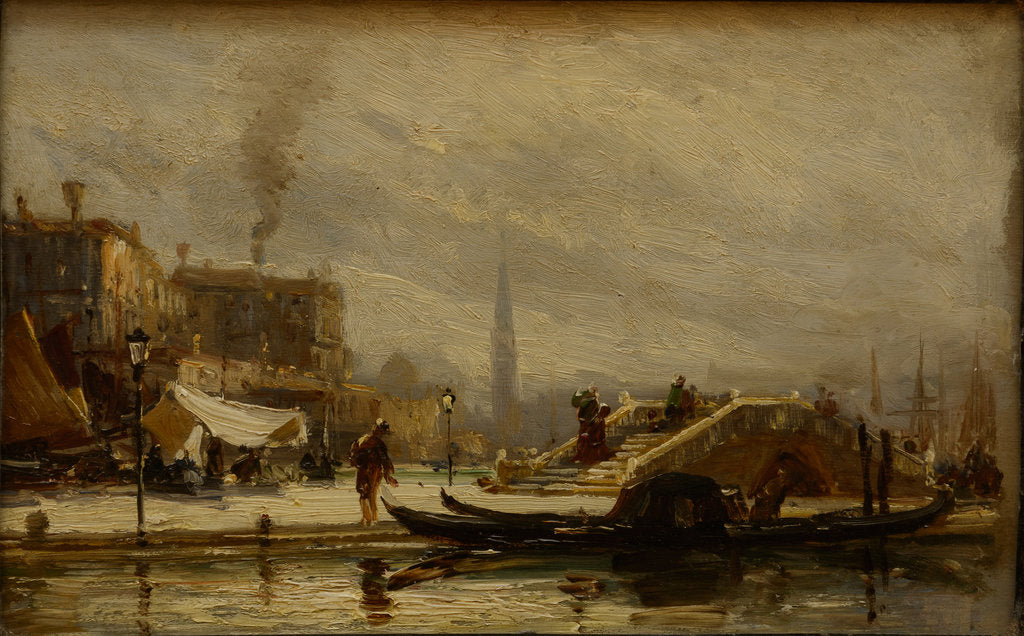 Detail of Venice near the railroad station, Noon, 1872 by Anonymous