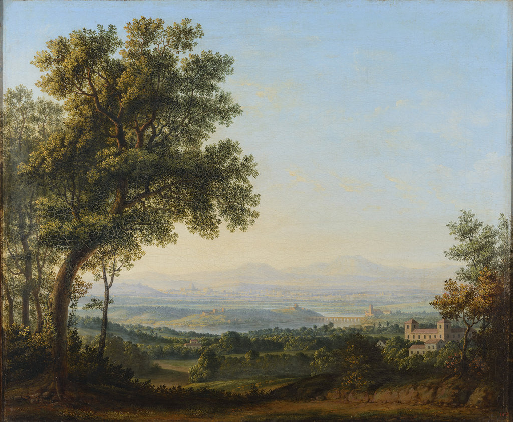 Detail of View of the Roman Campagna, First half of the 19th cent by Anonymous
