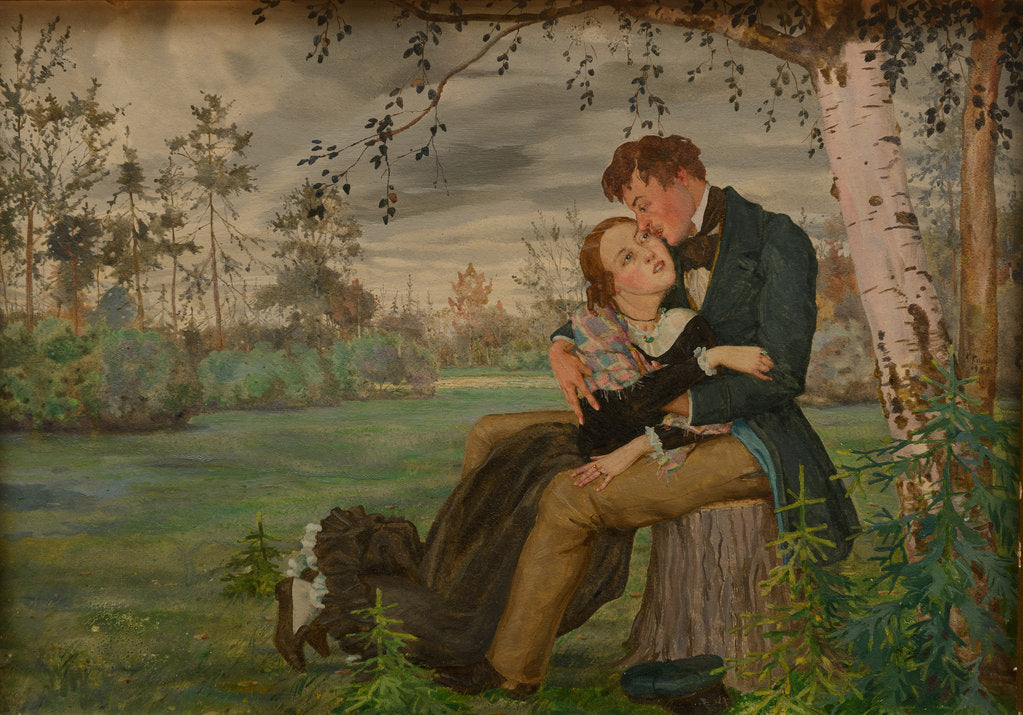 Detail of The Lovers, 1920 by Anonymous