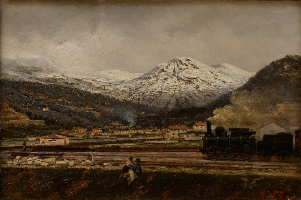 Detail of Mountain Landscape, 1865 by Anonymous