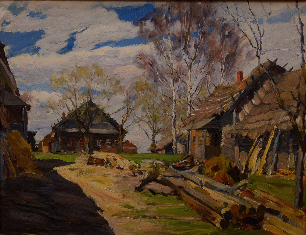Detail of A Village, 1915 by Anonymous