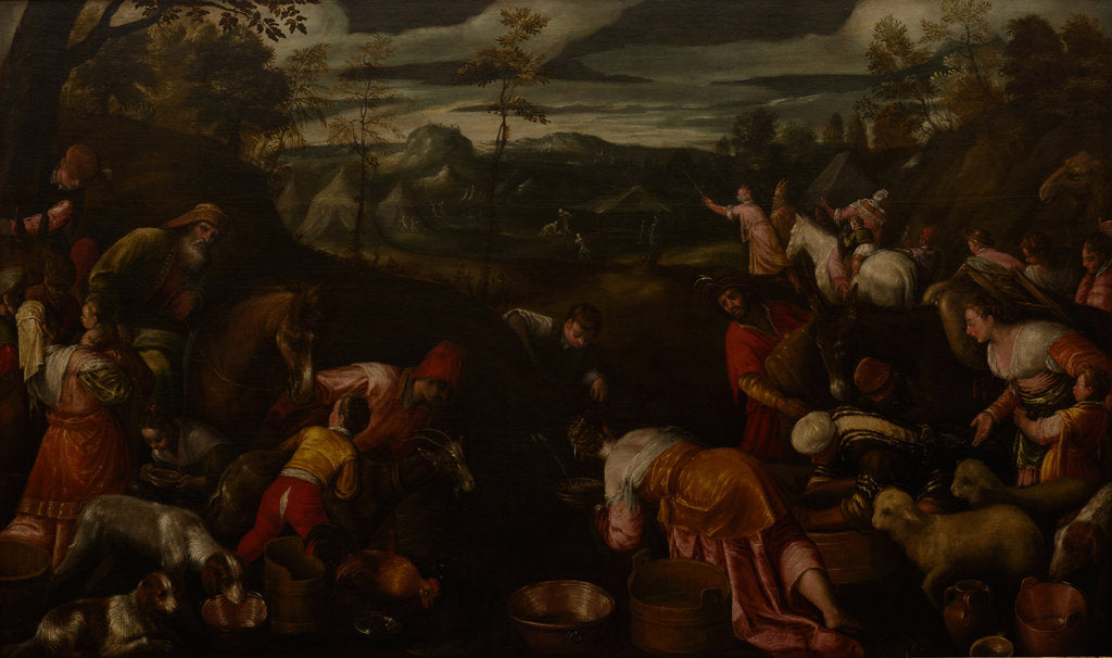 Detail of Moses Striking Water from the Rock, 16th century by Anonymous
