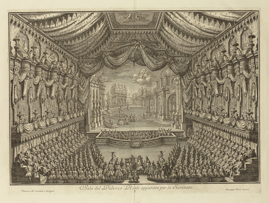 Detail of The Performance of La Serenata in the Royal Palace of Naples, 1749 by Anonymous