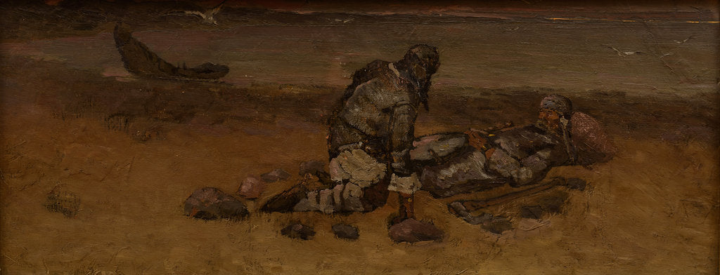 Detail of On A Strange Shore, 1897 by Anonymous